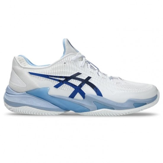 TÊNIS ASICS COURT FF 3 NOVAK CLAY - WHITE/TUNA BLUE